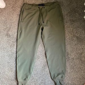 Abercrombie and fitch travel joggers green/olive color. No counter offer